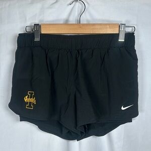 Nike Black Athletic Shorts with Vandals Logo